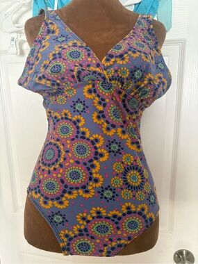 Islander Multicolor Polka Dot Fabric with Floral Accents